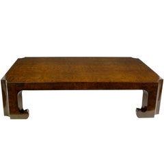 Coffee Table In Exotic Maidou Burl By Baker Furniture