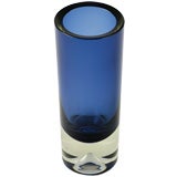 Cobalt Blue Sommerso Glass Vase