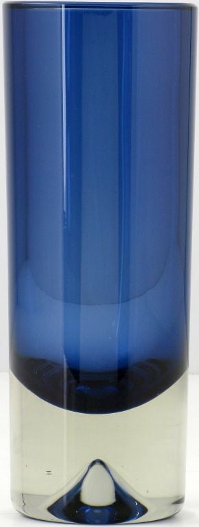 Cobalt Blue Sommerso Glass Vase 1