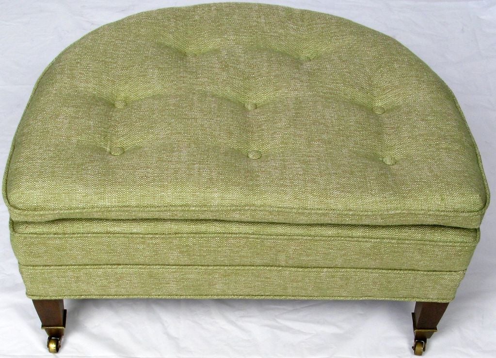 Pair Of Demi Lune Ottomans By Kittinger