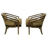 Pair Of Elegant Club Chairs By Century