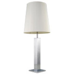Large Chromed Column Table Lamp By Nessen 4