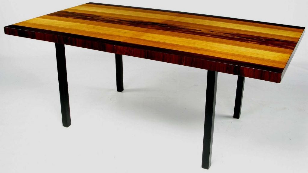 Parquetry Dining Table By Milo Baughman 4