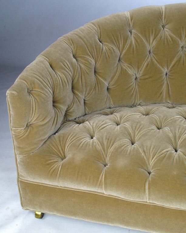 Button Tufted Mohair Sofa By Baker 2