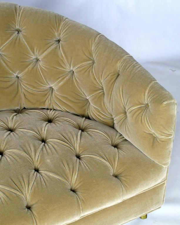 Button Tufted Mohair Sofa By Baker 4