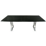 Ebonized And Cerused Oak  Dining Table By Jay Spectre