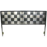 Pace Collection Chrome Basket Weave King Head Board