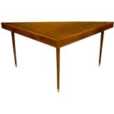 Triangular Sofa /Writing Table In Walnut By Harvey Probber