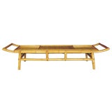 Long And Low Pagoda Form Bamboo Coffee Table