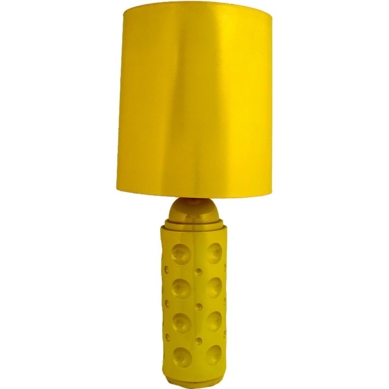 Canary Yellow Pop Art Table Lamp