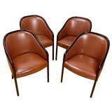 Set Of Four Ward Bennett Leather Arm Chairs