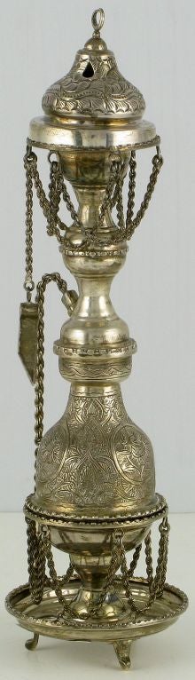 Early 20th Century Persian Sterling Silver Incense Burner