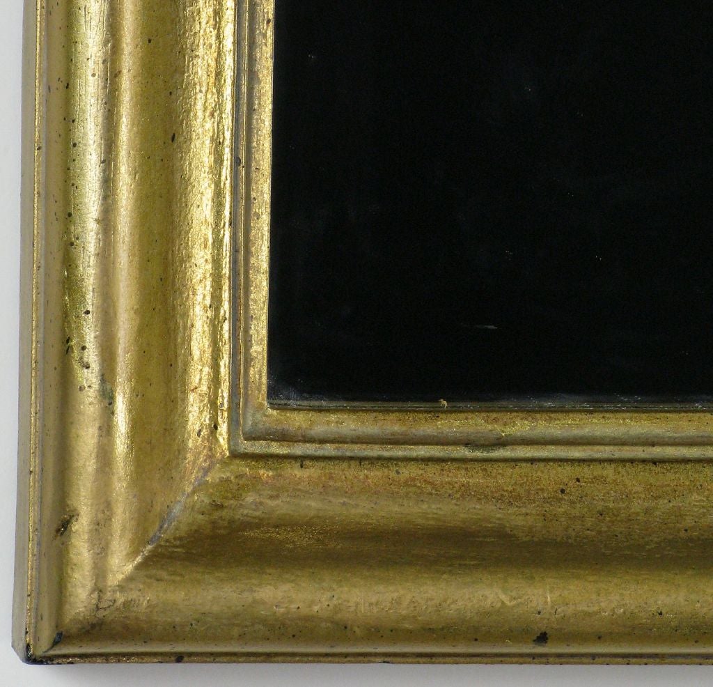 Gilt Framed Wall Mirror With Classic Ribbon Swag