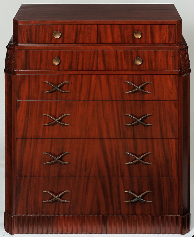 Grosfeld House Tall Mahogany Chest
