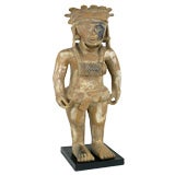 Mayan Figural Statue Of Glazed Terra Cotta