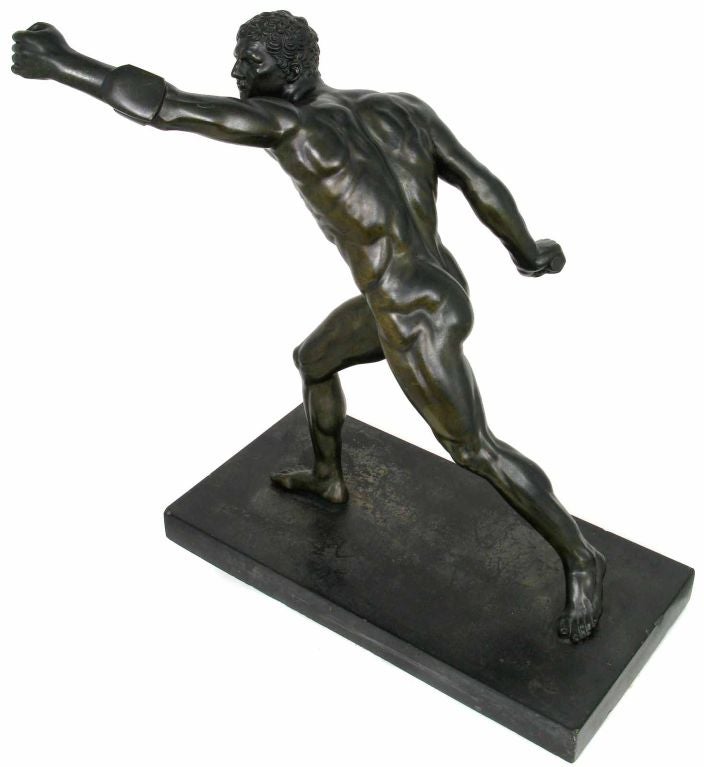 Very Fine Bronze Sculpture Depicting An Ancient Greek Athlete 1