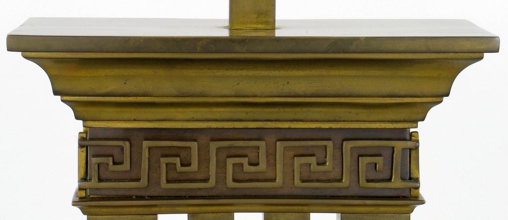 Mid-20th Century Greek Revival Bronze Columned Table Lamp For Sale