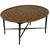 Kittinger Tray Coffee Table With Incised Thistledown Design