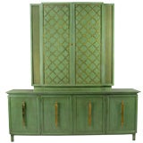 Used Bert England For Johnson Furniture Two-Piece Cabinet Set