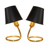 Pair of Kalmar Austria Brass Lamps