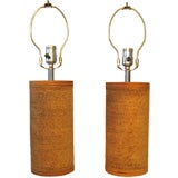 Pair of Corrugated Cardboard Lamps