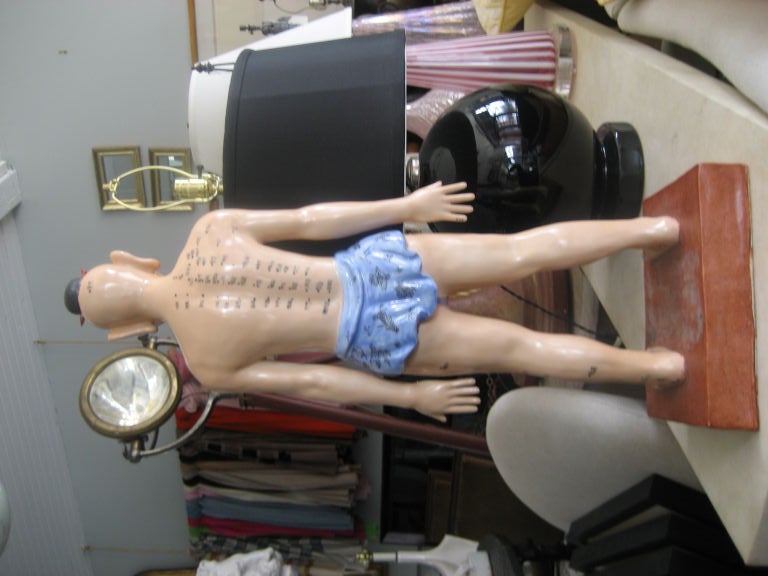 Old and Whimsical Acupuncture Model