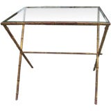 Pair of Italian Metal Bamboo Side Tables