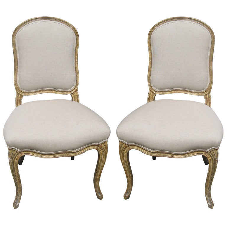 Pair of Petit Louis XV Style Chairs