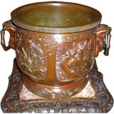 A japanese Meiji perid bronze urn/planter