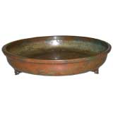 Meiji period Japanese bronze footed bowl