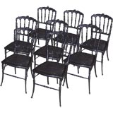 Set of 8 vintage aluminum chairs