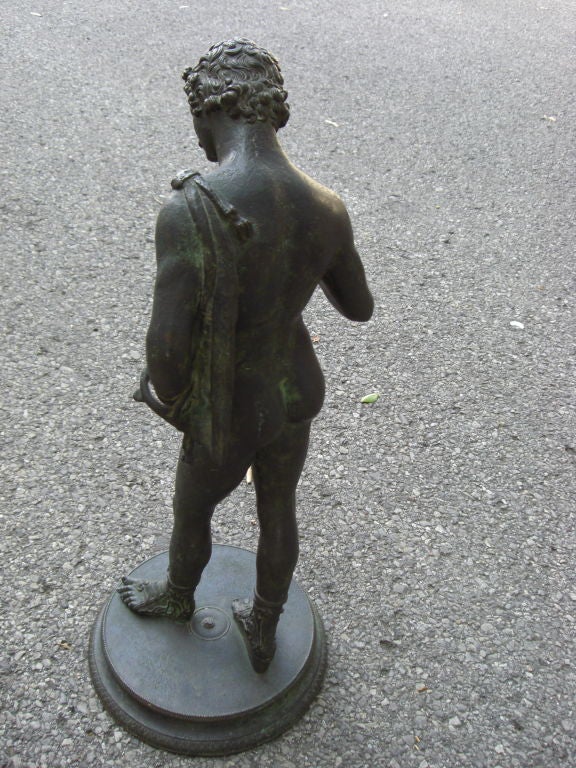 Bronze Grand tour bronze of Narcissus For Sale