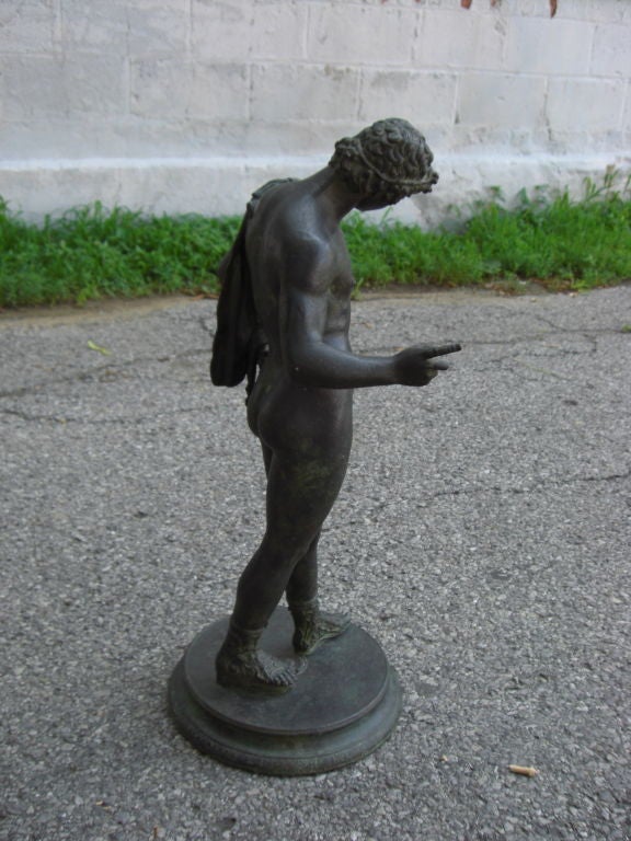 Grand tour bronze of Narcissus For Sale 1