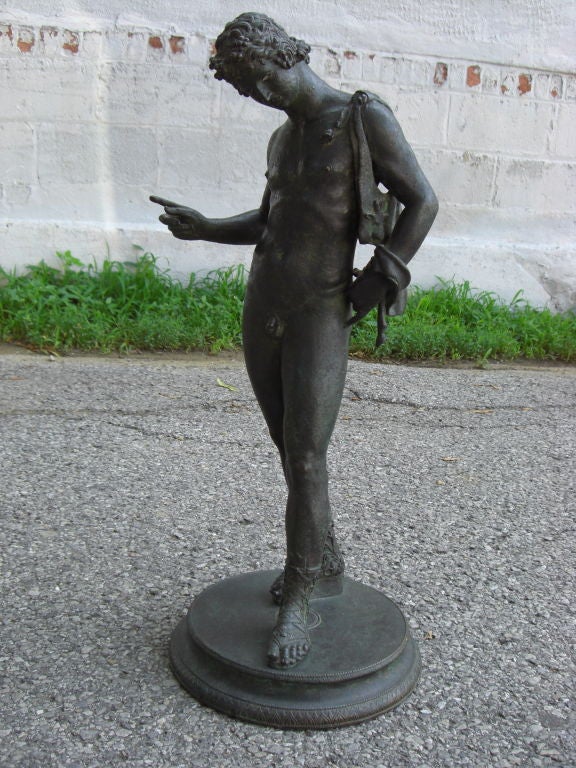 Grand tour bronze of Narcissus For Sale 2