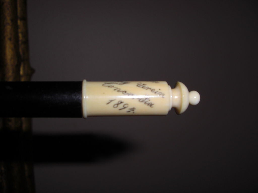 Quality 19th Cent. Ivory And Ebony Conductors  Baton 2