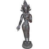 Antique 19th century Indian bronze Statue of a hindu Goddess Tara