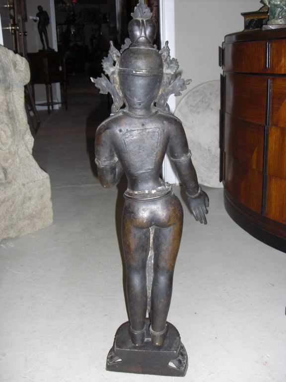 19th century Indian bronze Statue of a hindu Goddess Tara 2