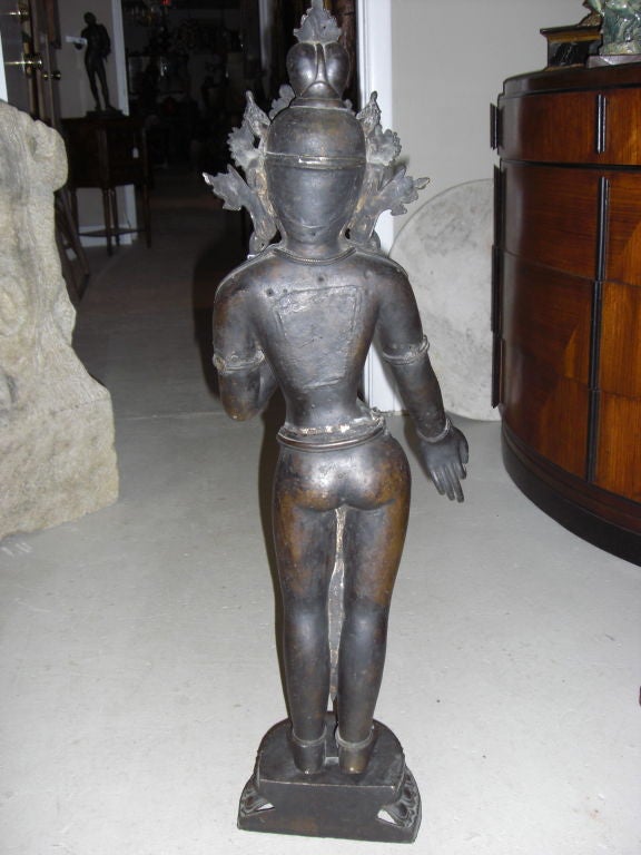 19th century Indian bronze Statue of a hindu Goddess Tara 1