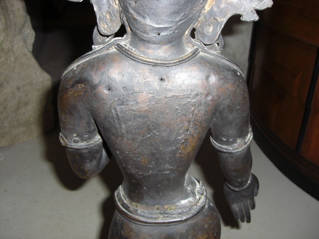 19th century Indian bronze Statue of a hindu Goddess Tara 3