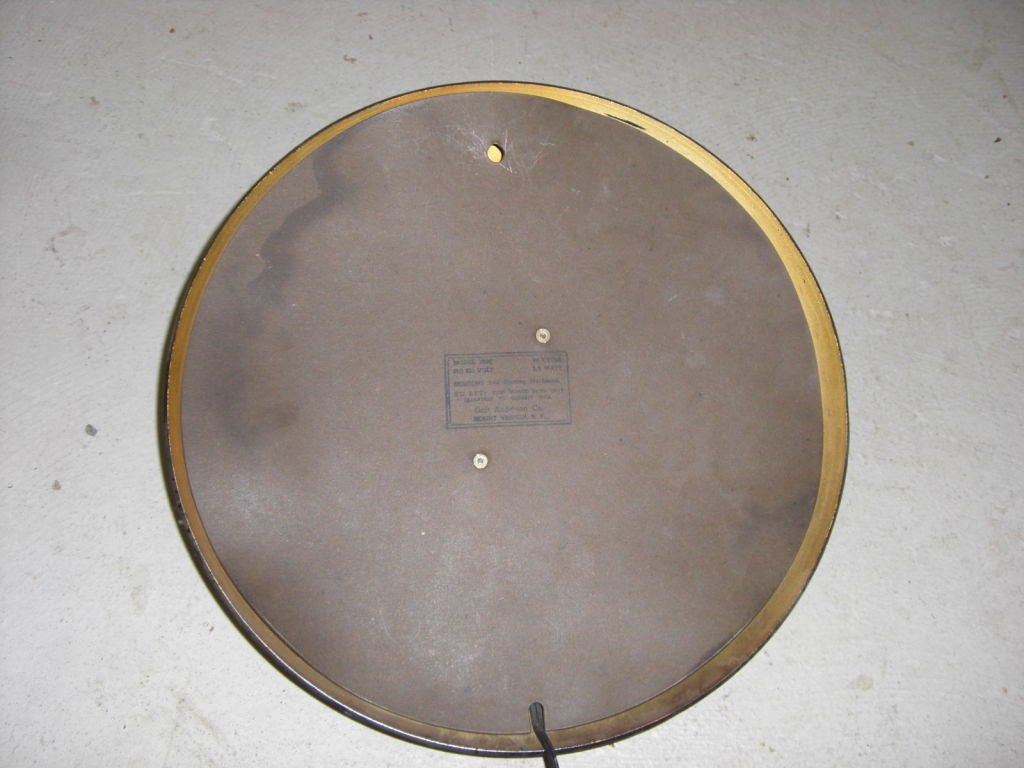 1940's reverse painted glass wall clock with Zodiac signs 2