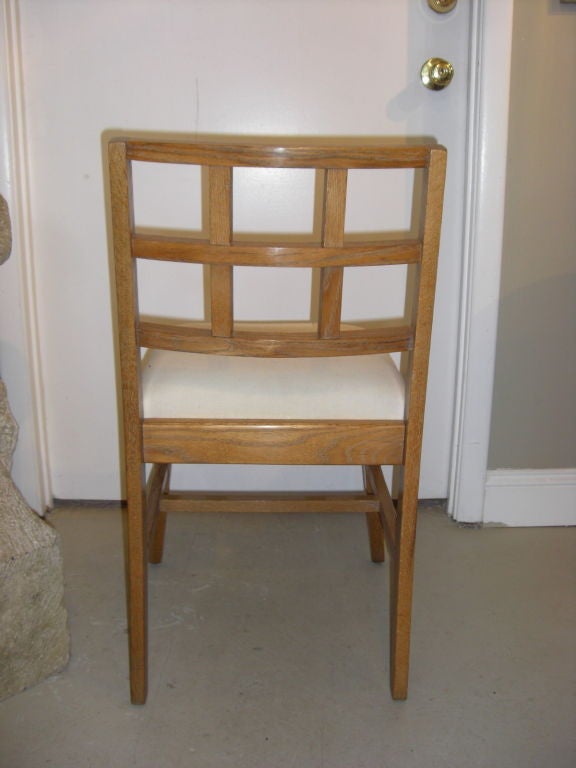 Limed set of 4 1940's limed oak chairs