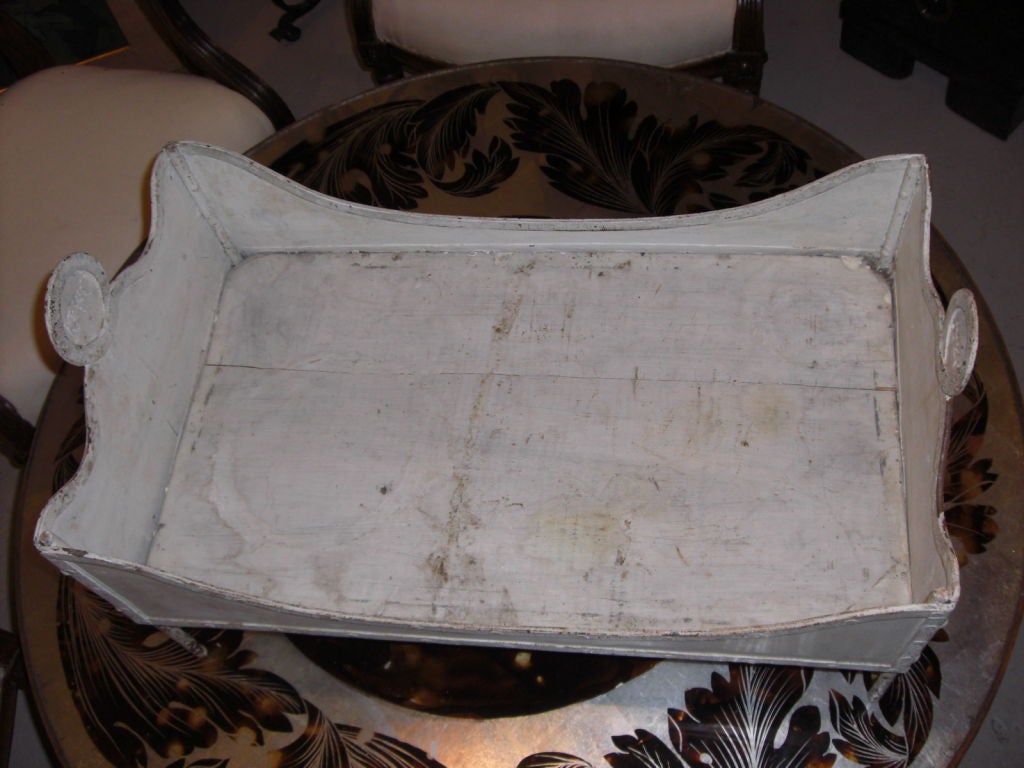 French 19th century sheet iron and wood dog bed