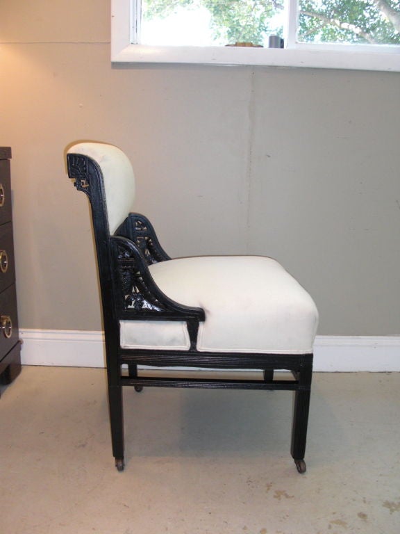 American Pair Of Aethetic Movement Slipper Chairs