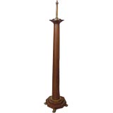 Early 19th century torchere later made into a floor lamp