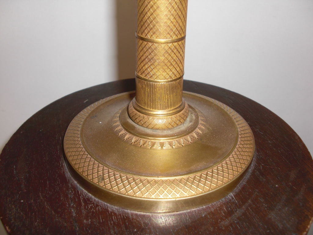 Early 19th century torchere later made into a floor lamp 3