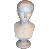 Antique 19th century neoclassical marble bust