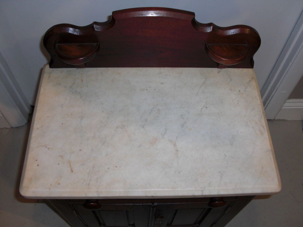 American Child's Victorian walnut marble top washstand