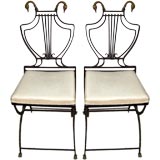 Set of 4 Neo-Classical style folding chairs
