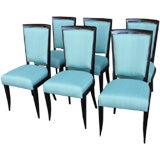 Set of 6 french dining chairs circa 1930's