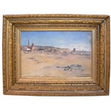 Orientalist oil on canvas of Cairo signed  Demirgian dated 1889